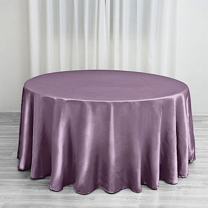 120" Satin Round Tablecloth Wedding Party Table Linens TAB_STN120_073