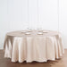 120" Satin Round Tablecloth Wedding Party Table Linens - Beige TAB_STN120_081
