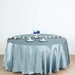 120" Satin Round Tablecloth Wedding Party Table Linens - Dusty Blue TAB_STN120_086