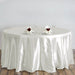 120" Satin Round Tablecloth Wedding Party Table Linens TAB_STN120_IVR