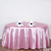 120" Satin Round Tablecloth Wedding Party Table Linens - Pink TAB_STN120_PINK