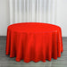 120" Satin Round Tablecloth Wedding Party Table Linens TAB_STN120_RED