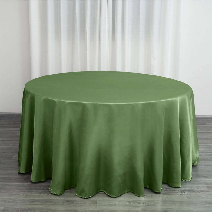 120" Satin Round Tablecloth Wedding Party Table Linens TAB_STN120_WILL