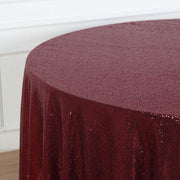 120" Sequined Round Tablecloth - Burgundy TAB_02_120_BURG