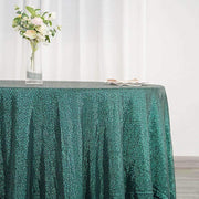 120" Sequined Round Tablecloth - Hunter Green TAB_02_120_HUNT