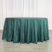 120" Sequined Round Tablecloth - Hunter Green TAB_02_120_HUNT