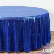 120" Sequined Round Tablecloth - Royal Blue TAB_02_120_018