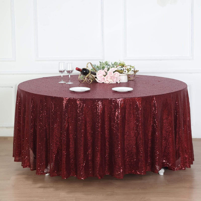 120" Sequined Round Tablecloth