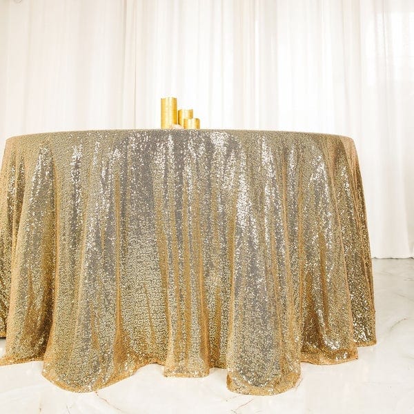120" Sequined Round Tablecloth