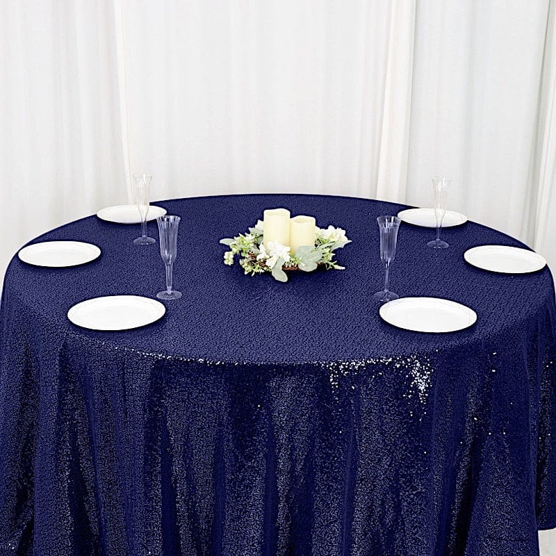 120" Sequined Round Tablecloth
