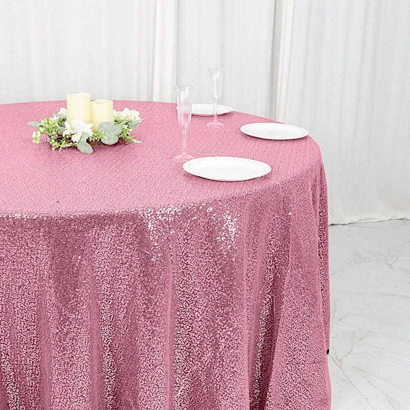 120" Sequined Round Tablecloth