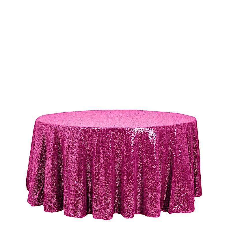 120" Sequined Round Tablecloth