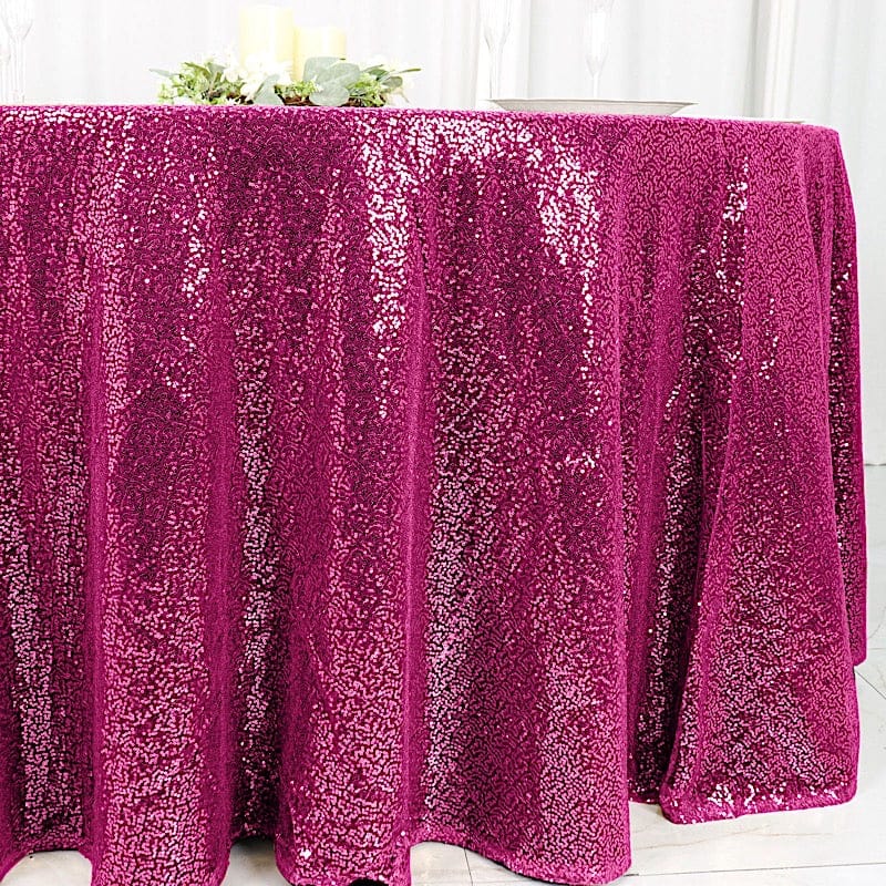 120" Sequined Round Tablecloth