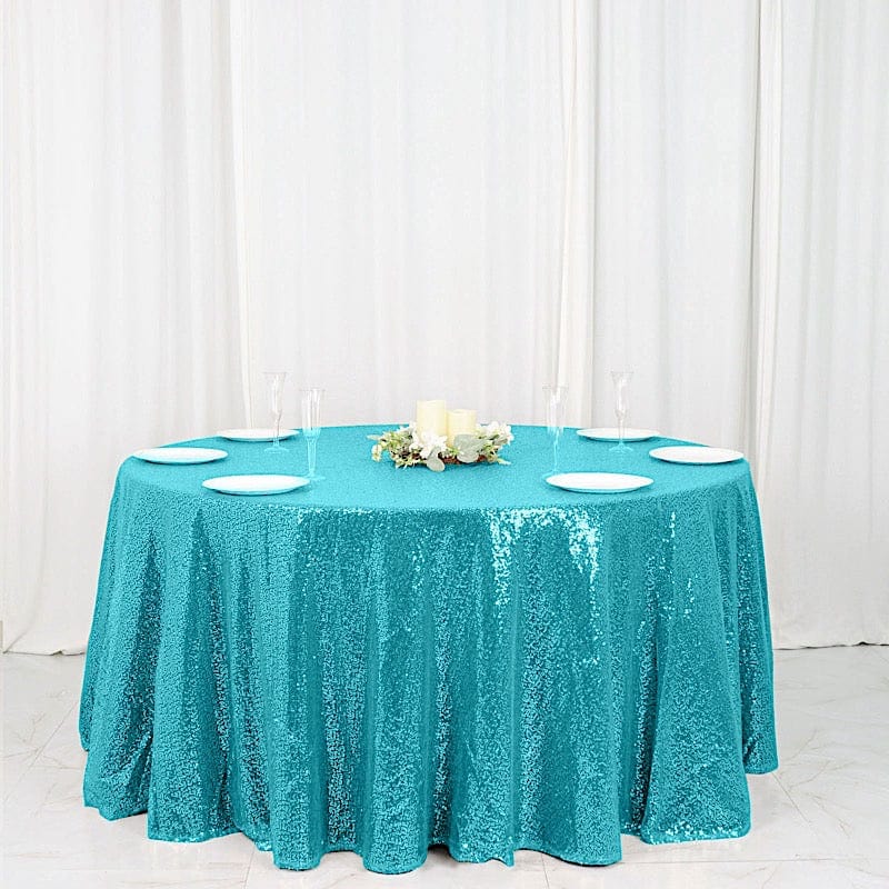 120" Sequined Round Tablecloth