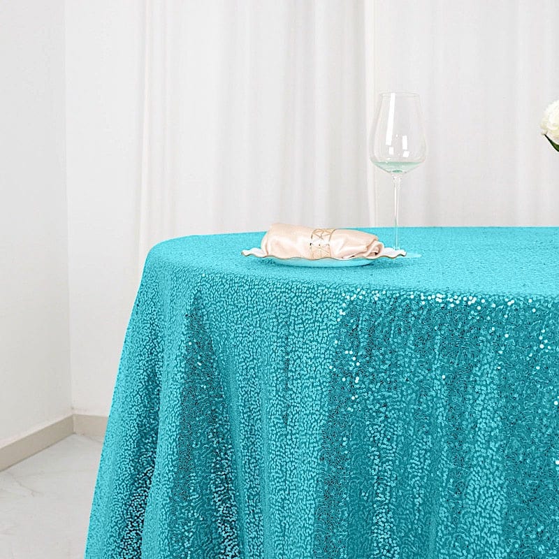120" Sequined Round Tablecloth