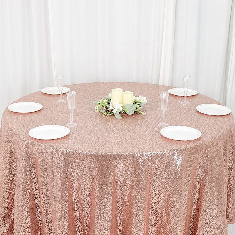 120" Sequined Round Tablecloth