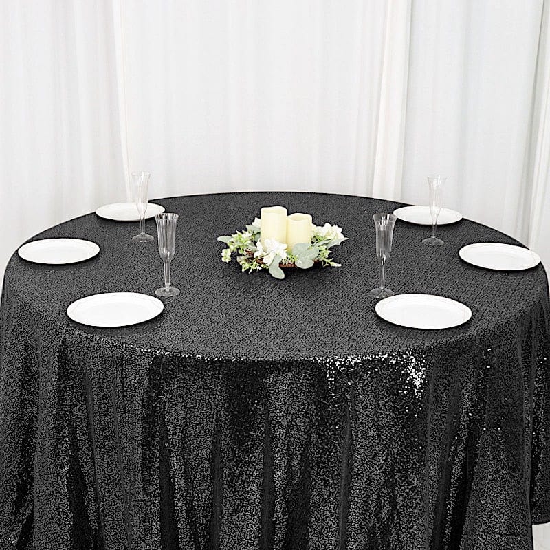 120" Sequined Round Tablecloth