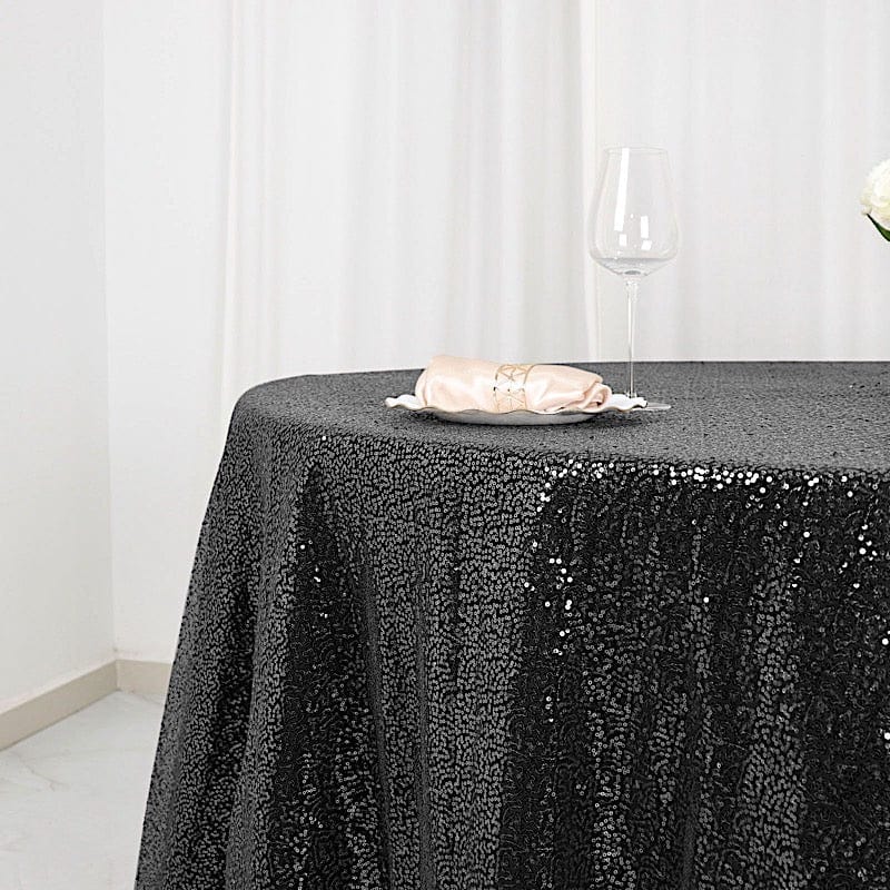 120" Sequined Round Tablecloth