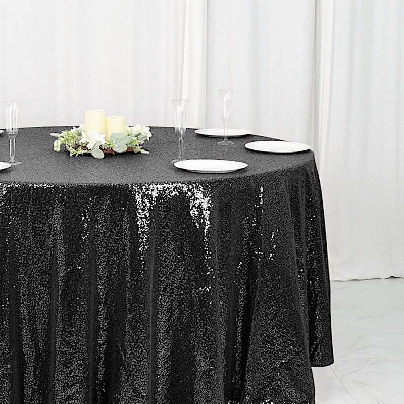 120" Sequined Round Tablecloth