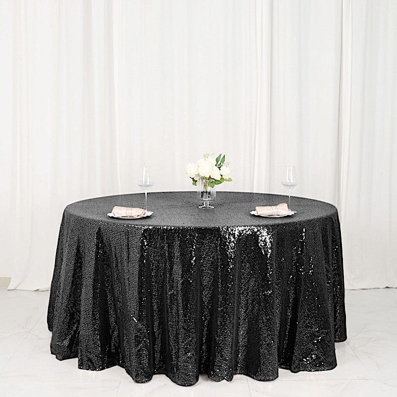 120" Sequined Round Tablecloth