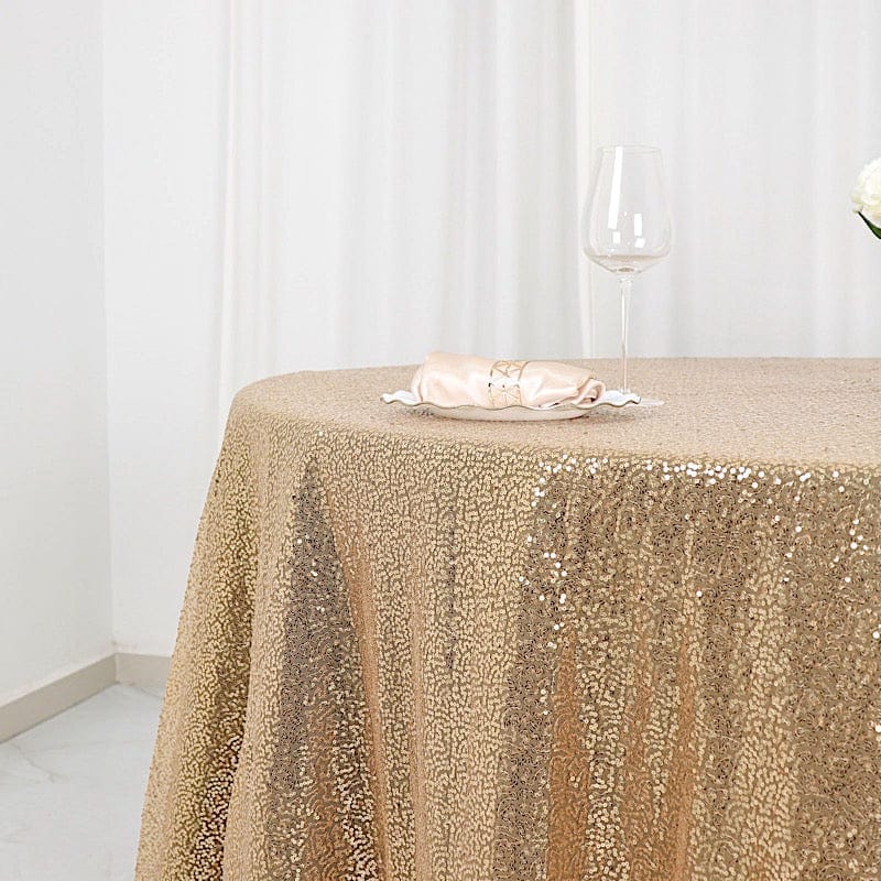 120" Sequined Round Tablecloth
