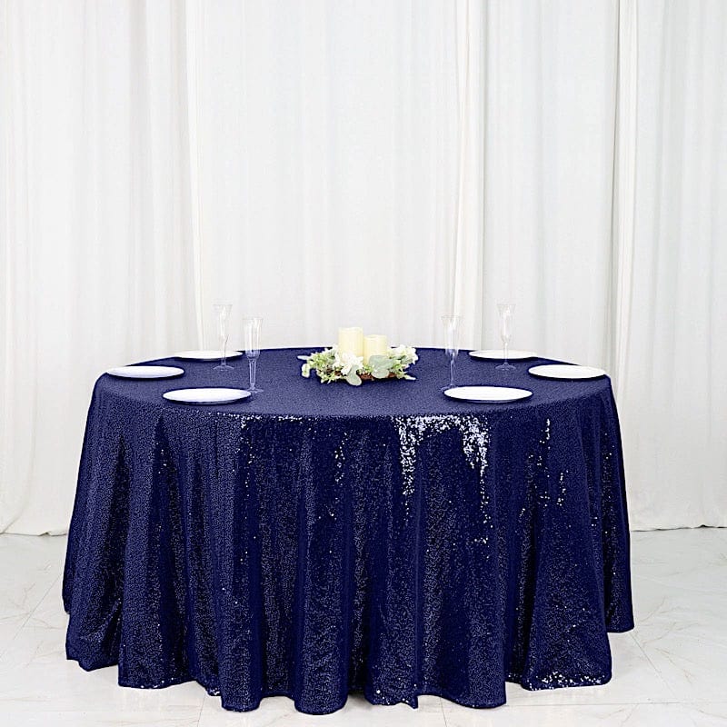 120" Sequined Round Tablecloth TAB_02_120_012