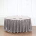 120" Sequined Round Tablecloth - Silver Light Gray TAB_02_120_SILV