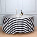 120" Stripes Satin Round Tablecloth