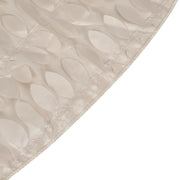 120" Taffeta Round Tablecloth with Leaf Petals Design - Green