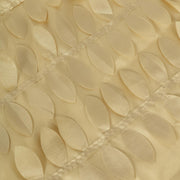 120" Taffeta Round Tablecloth with Leaf Petals Design - Green