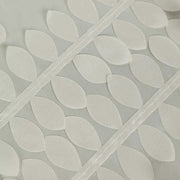 120" Taffeta Round Tablecloth with Leaf Petals Design - Green