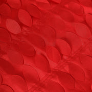 120" Taffeta Round Tablecloth with Leaf Petals Design - Green