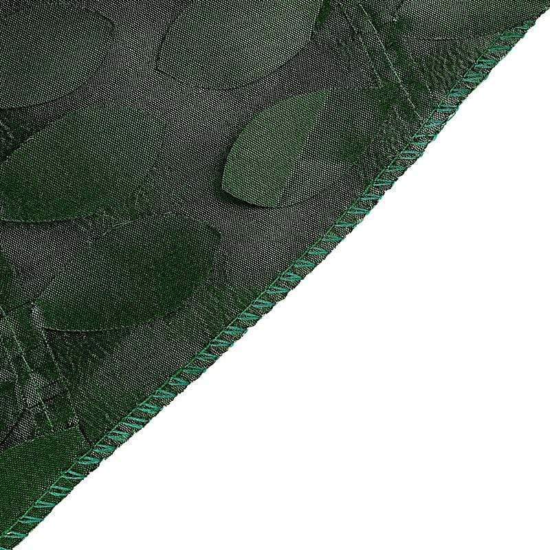 120" Taffeta Round Tablecloth with Leaf Petals Design - Green TAB_LEAF_120_GRN