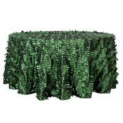 120" Taffeta Round Tablecloth with Leaf Petals Design - Green TAB_LEAF_120_GRN