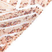 120" Tulle Round Tablecloth with Sequins and Geometric Pattern