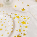 120 White with Gold Stars Paper Tableware Set Disposable Party Supplies DSP_PSET_R001_GD
