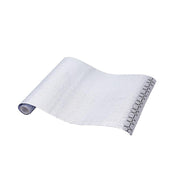 12x108" Glitter Geometric Honeycomb Paper Disposable Table Runner Roll RUN_GLIT_06_SILV