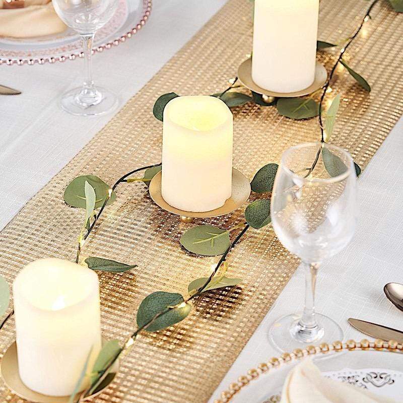 12x108" Glitter Paper Disposable Table Runner Roll Circle Design