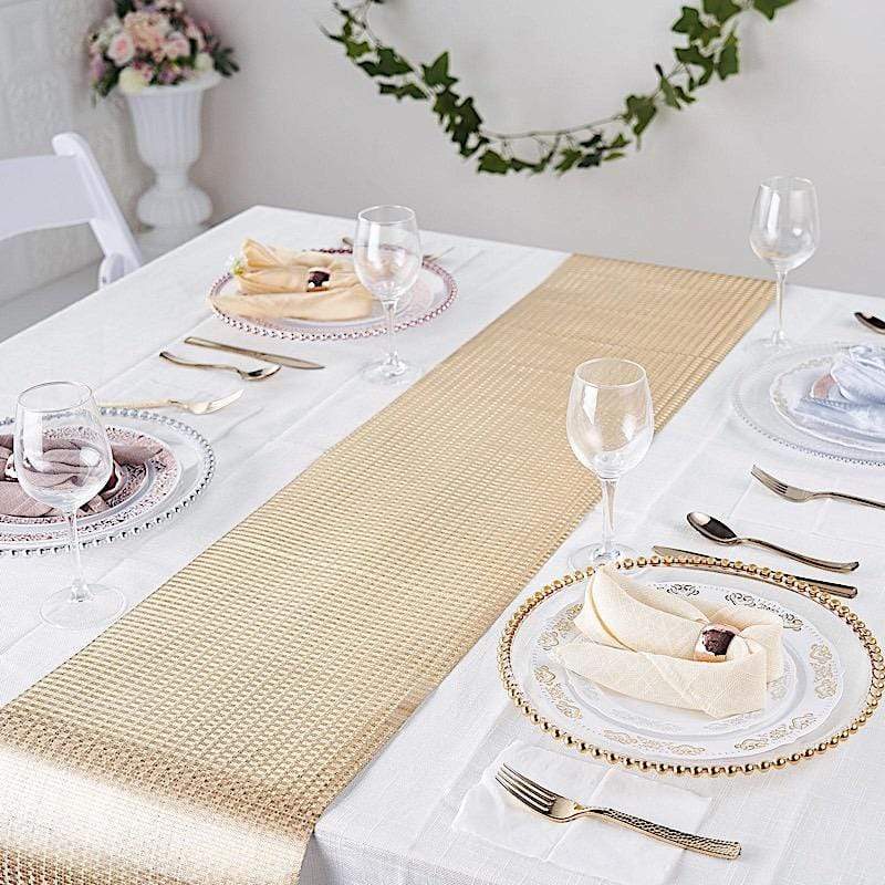 12x108" Glitter Paper Disposable Table Runner Roll Circle Design