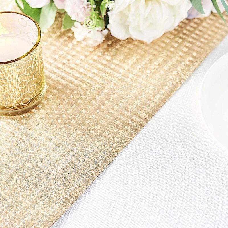 12x108" Glitter Paper Disposable Table Runner Roll Circle Design