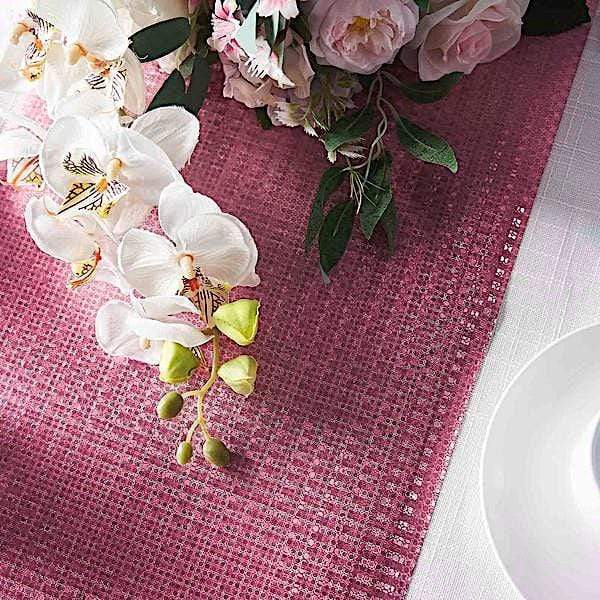 12x108" Glitter Paper Disposable Table Runner Roll Circle Design