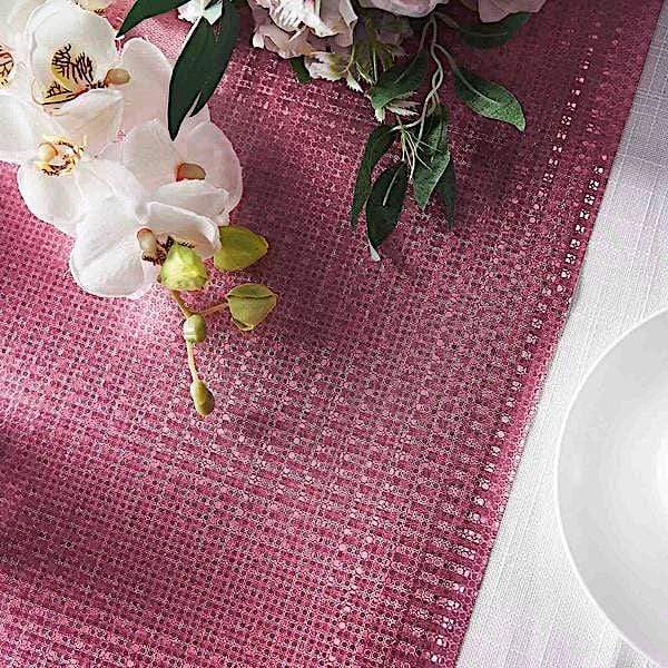 12x108" Glitter Paper Disposable Table Runner Roll Circle Design