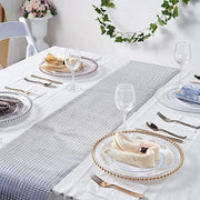 12x108" Glitter Paper Disposable Table Runner Roll Circle Design