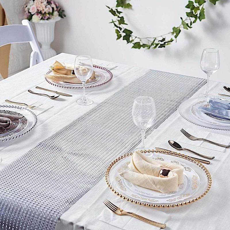 12x108" Glitter Paper Disposable Table Runner Roll Circle Design