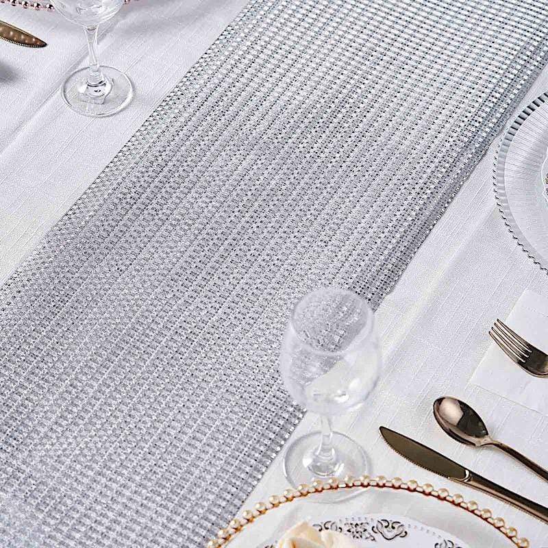 12x108" Glitter Paper Disposable Table Runner Roll Circle Design