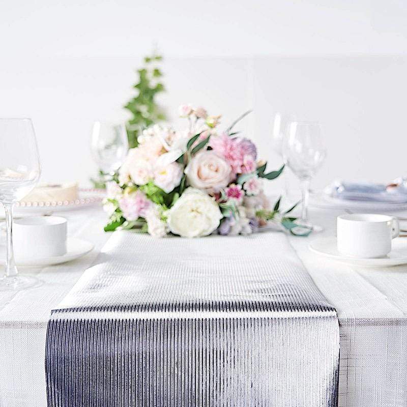 12x108" Glitter Ridge Design Paper Disposable Table Runner Roll