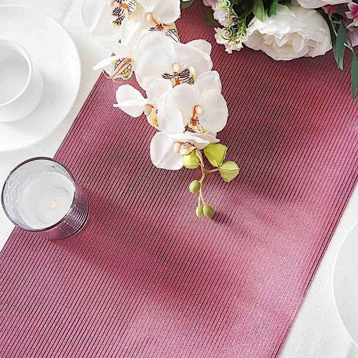 12x108" Glitter Ridge Design Paper Disposable Table Runner Roll