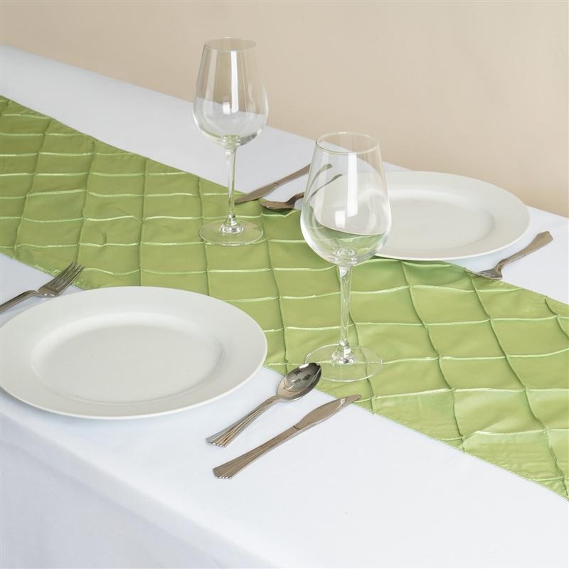 12x108" Pintuck Table Top Runner Wedding Decorations RUN_PTK_APPL