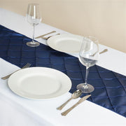 12x108" Pintuck Table Top Runner Wedding Decorations RUN_PTK_NAVY