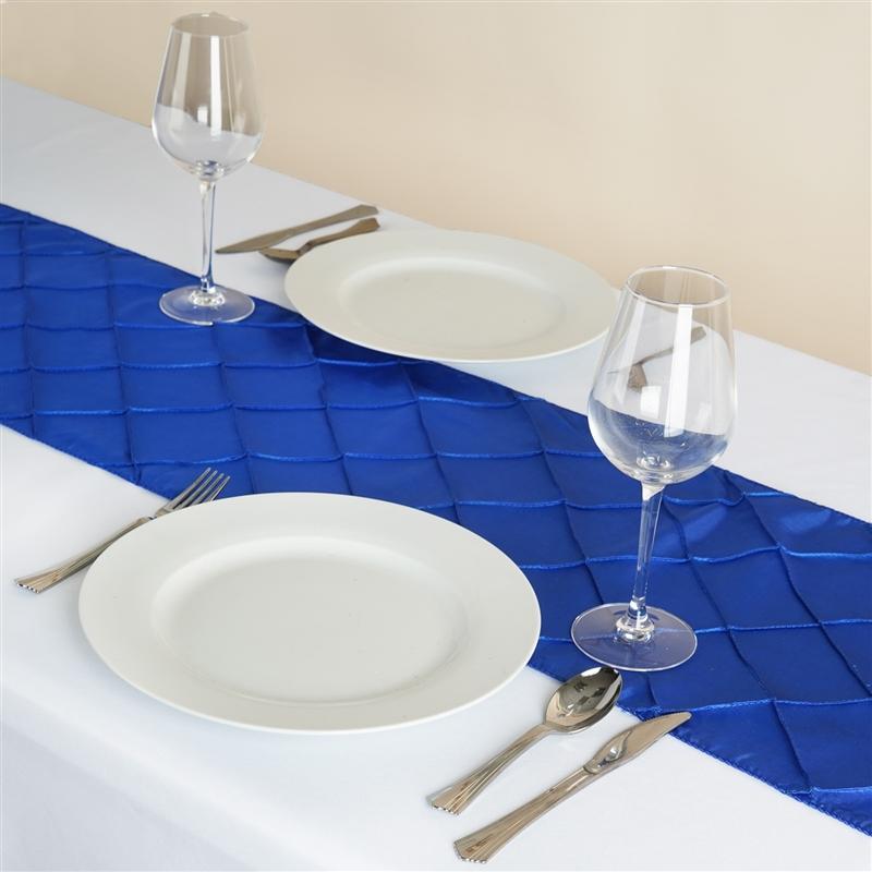 12x108" Pintuck Table Top Runner Wedding Decorations RUN_PTK_ROY